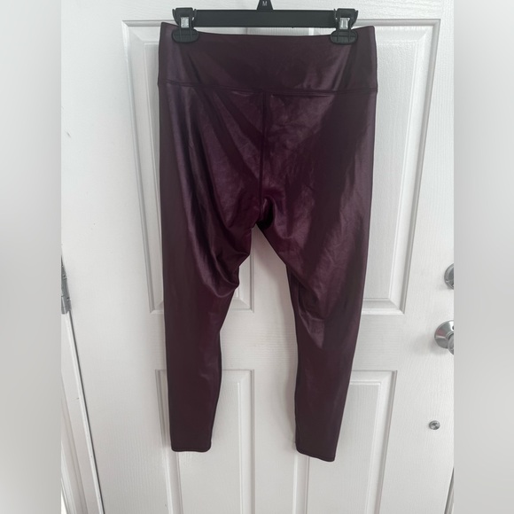 Maurices Glossy Maroon Leggings - Picture 2 of 4